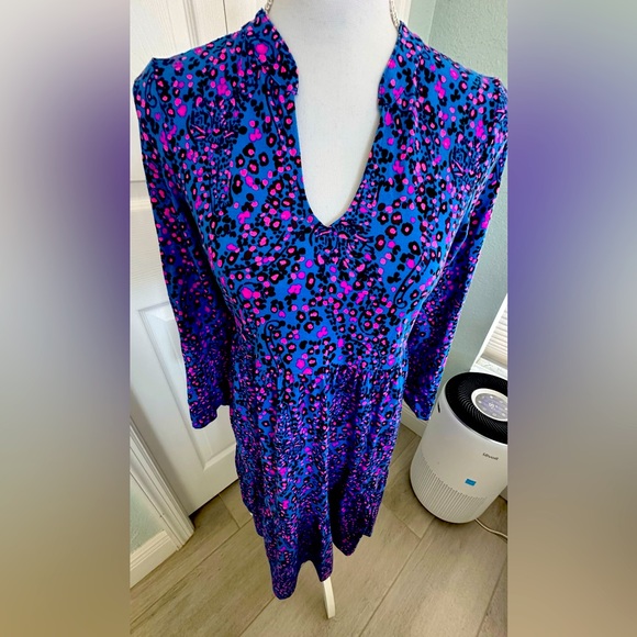 Lilly Pulitzer Dresses & Skirts - Lilly Pulitzer Alaina Blue Flare Growl & Prowl Dress